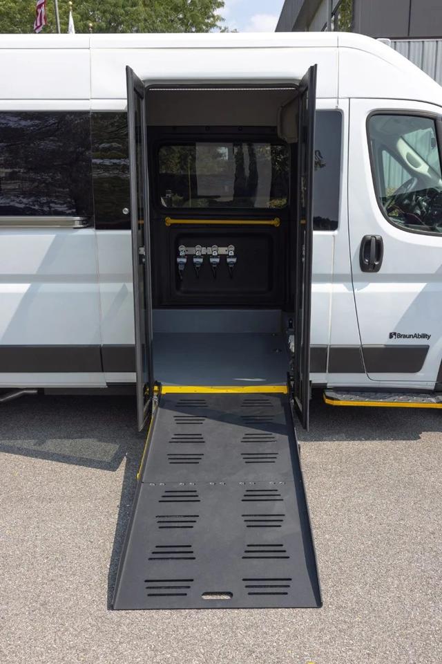 Ram ProMaster with rear ramp deployed